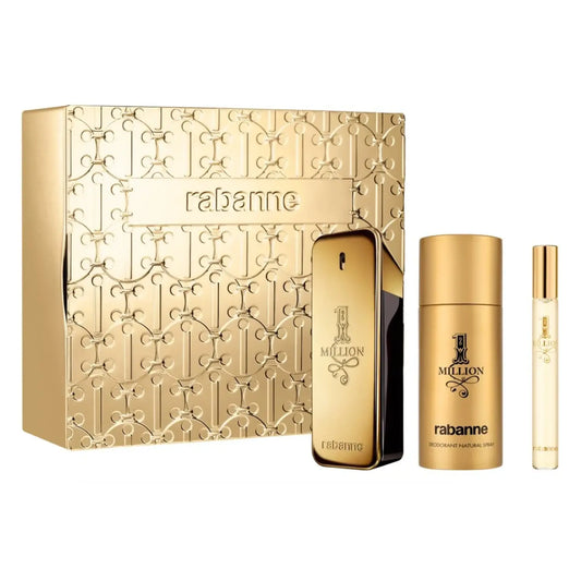 1 Million 3 pc Gift Set by Paco Rabanne 3.4 oz EDT Spray for Men