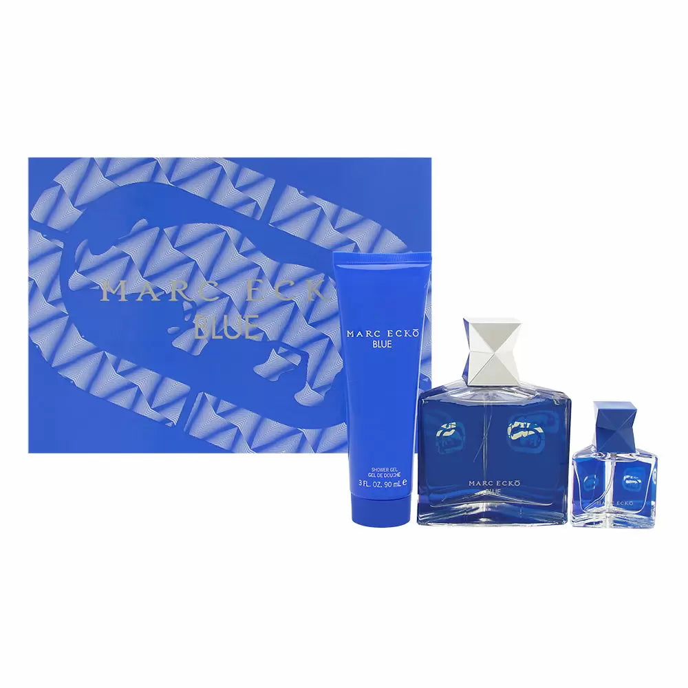 Ecko Blue by Marc Ecko for Men - 3 Pc Gift Set 3.4 oz EDT Spray