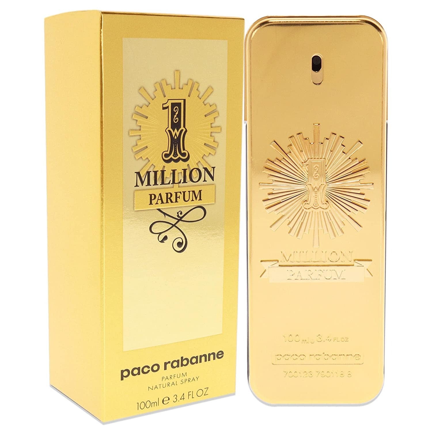 1 Million Parfum by Paco Rabanne 3.4 oz Parfum Spray for Men