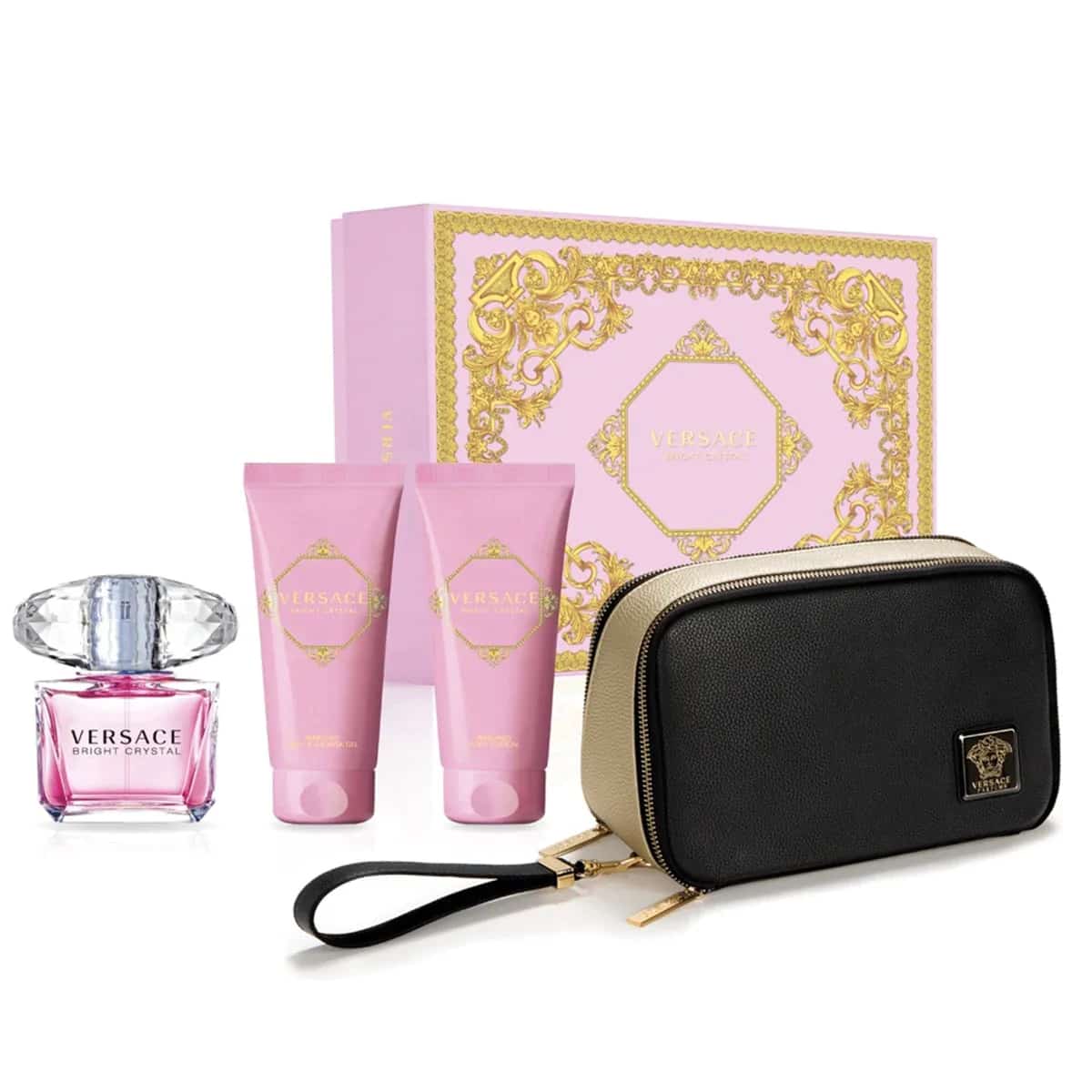 Versace Bright Crystal 4 pcs EDT 3.0 oz Gift Set for Women